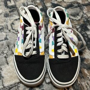 Rainbow Check Vans